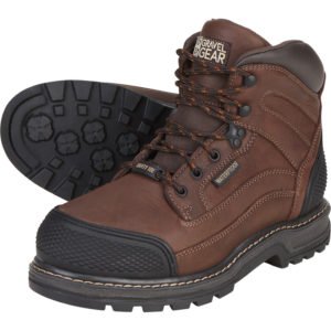 Gravel Gear Men's Waterproof 6Inch Steel Toe Oilfield Work Boot Brown 875520